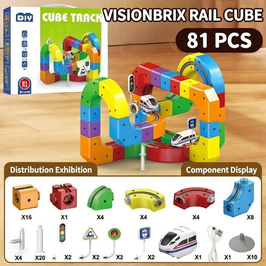 VisionBrix RailCube™ – Endless Track Building Set