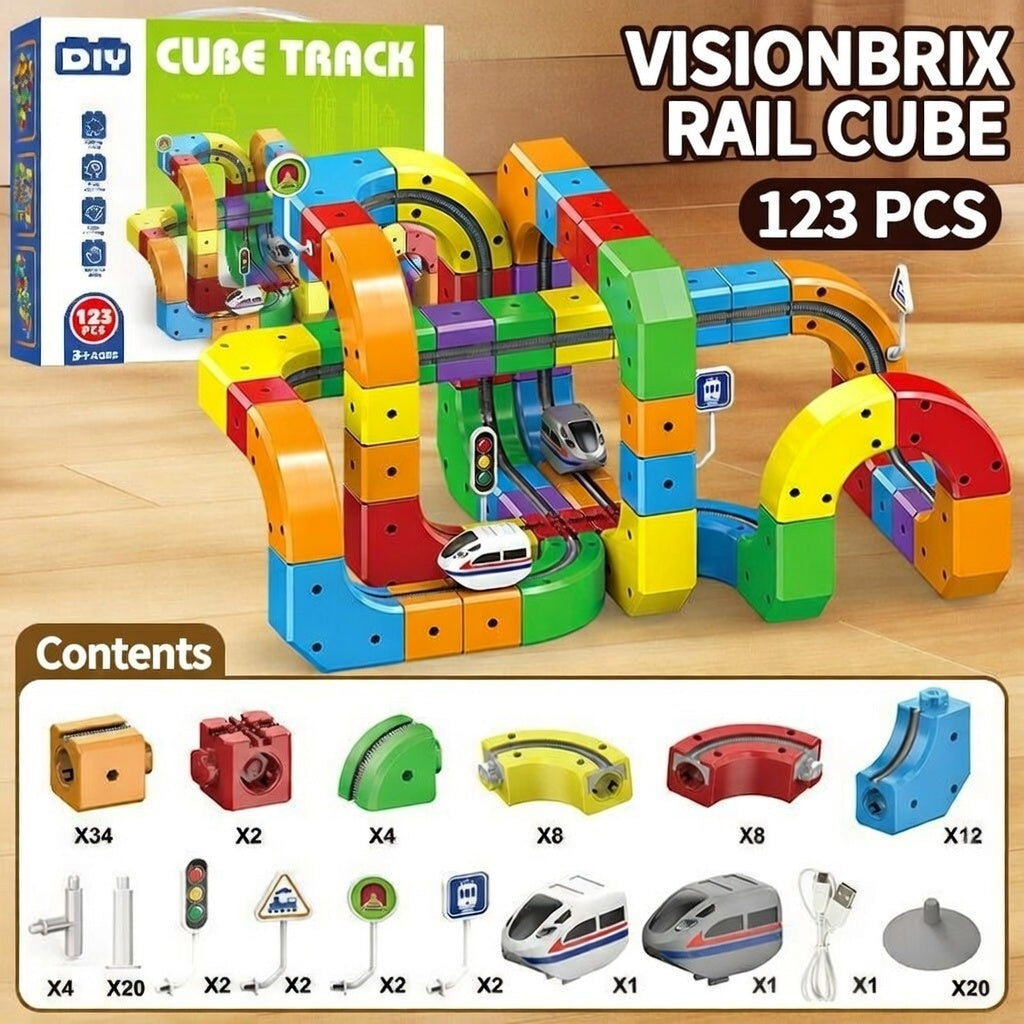 VisionBrix RailCube™ – Endless Track Building Set